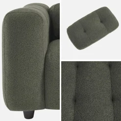 Sillón tapizado en tejido borreguito