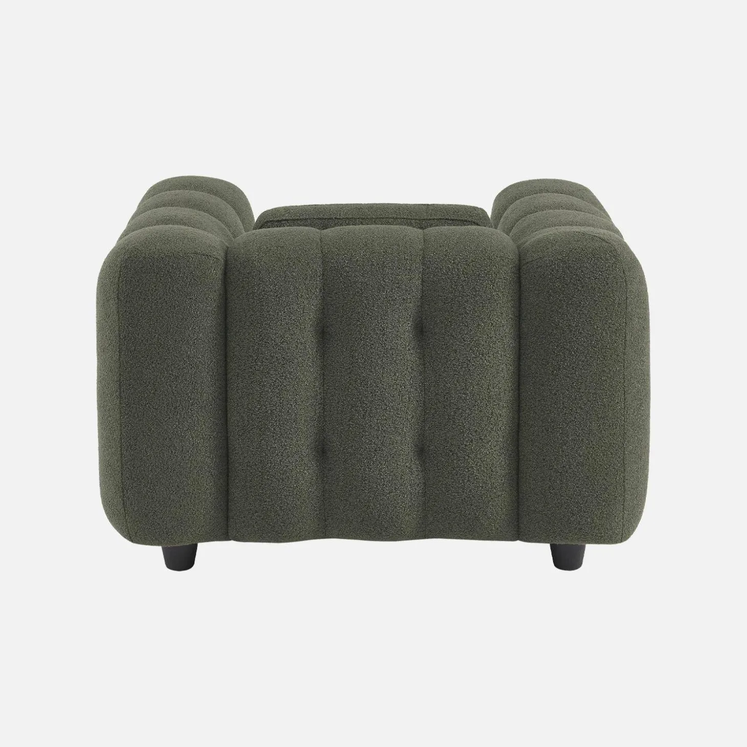 Sillón tapizado en tejido borreguito