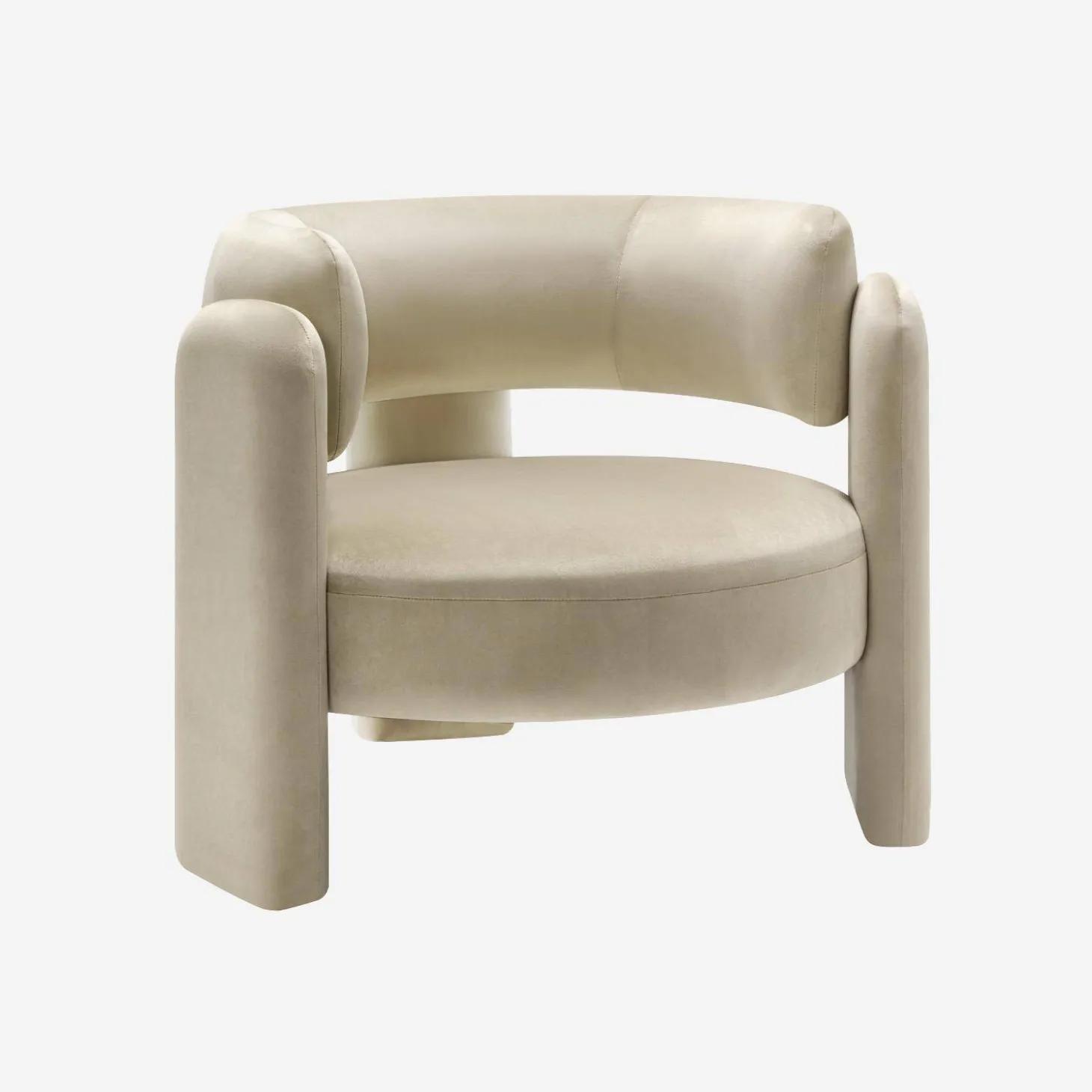 Sillón trípode en terciopelo