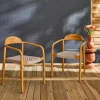 Sillon de madera de acacia, set de 2