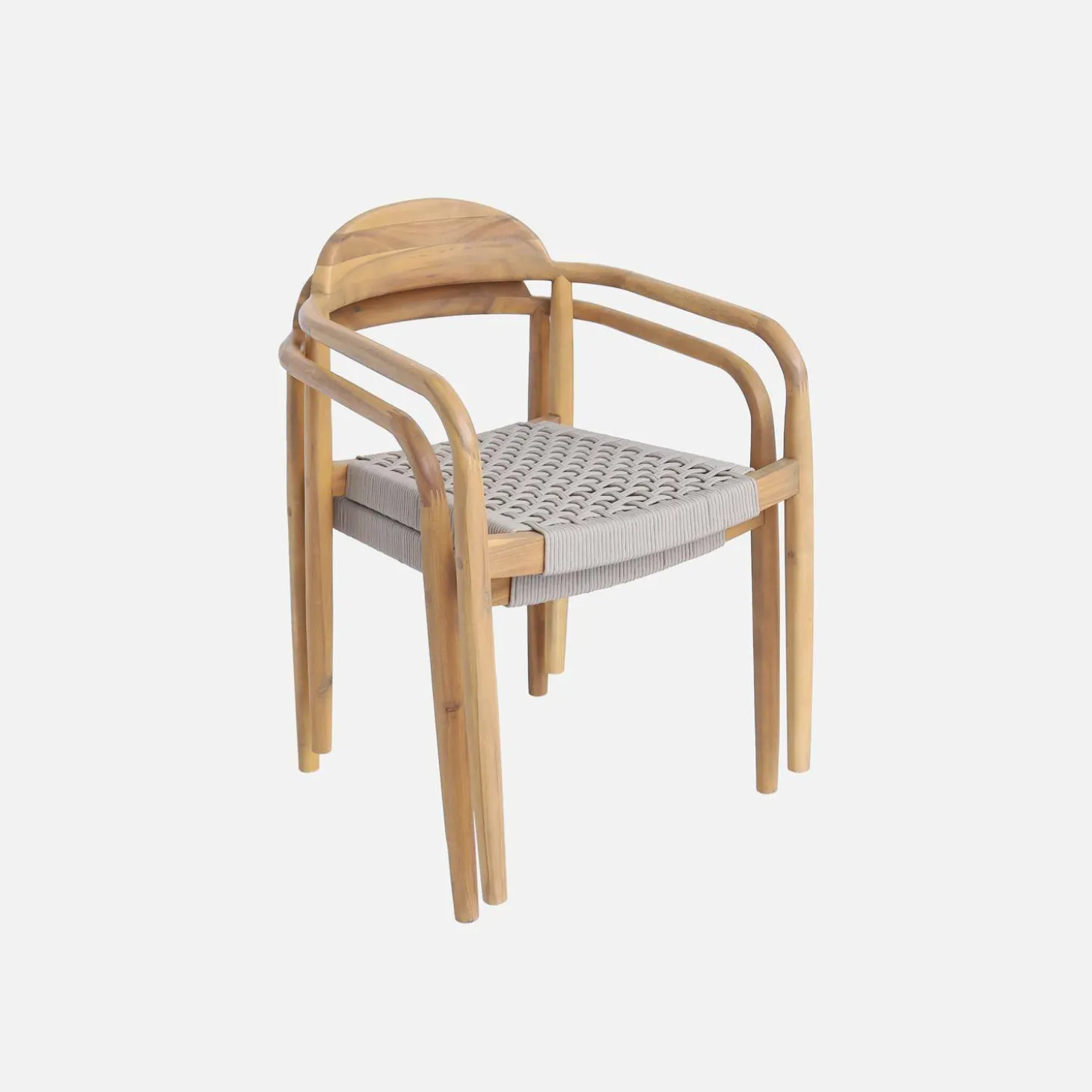 Sillon de madera de acacia, set de 2