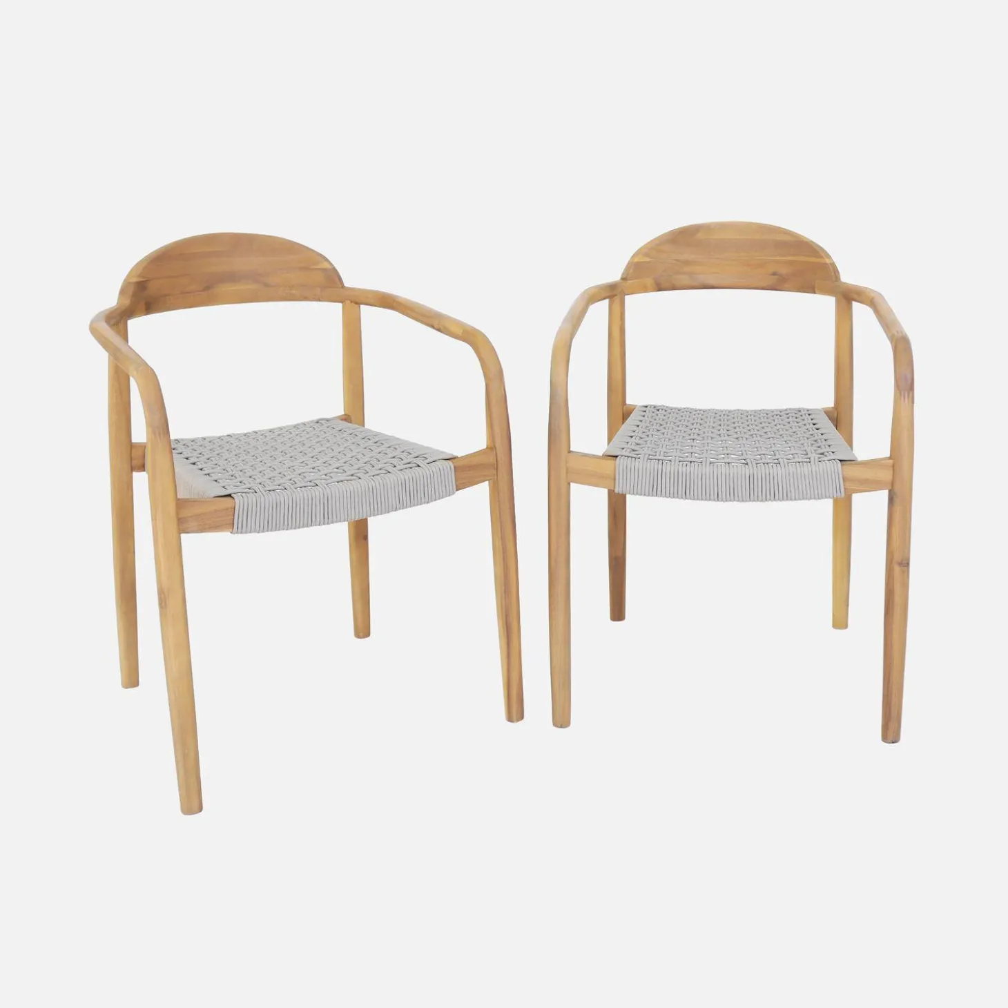 Sillon de madera de acacia, set de 2