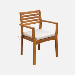 Sillones de jardín de madera de acacia. set de 4