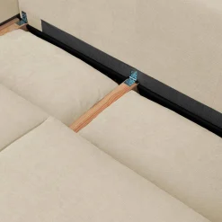 Sofá cama esquinero de tela chenilla, 3 plazas
