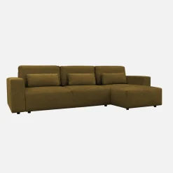 Sofá cama esquinero de tela chenilla, 3 plazas