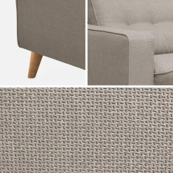 Sofá cama con colchón de 12cm, 3 plazas