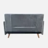 Sofá cama con patas de madera, 2 plazas