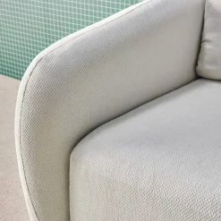 Sofá cama convertible con tejido chenilla, 2 plazas