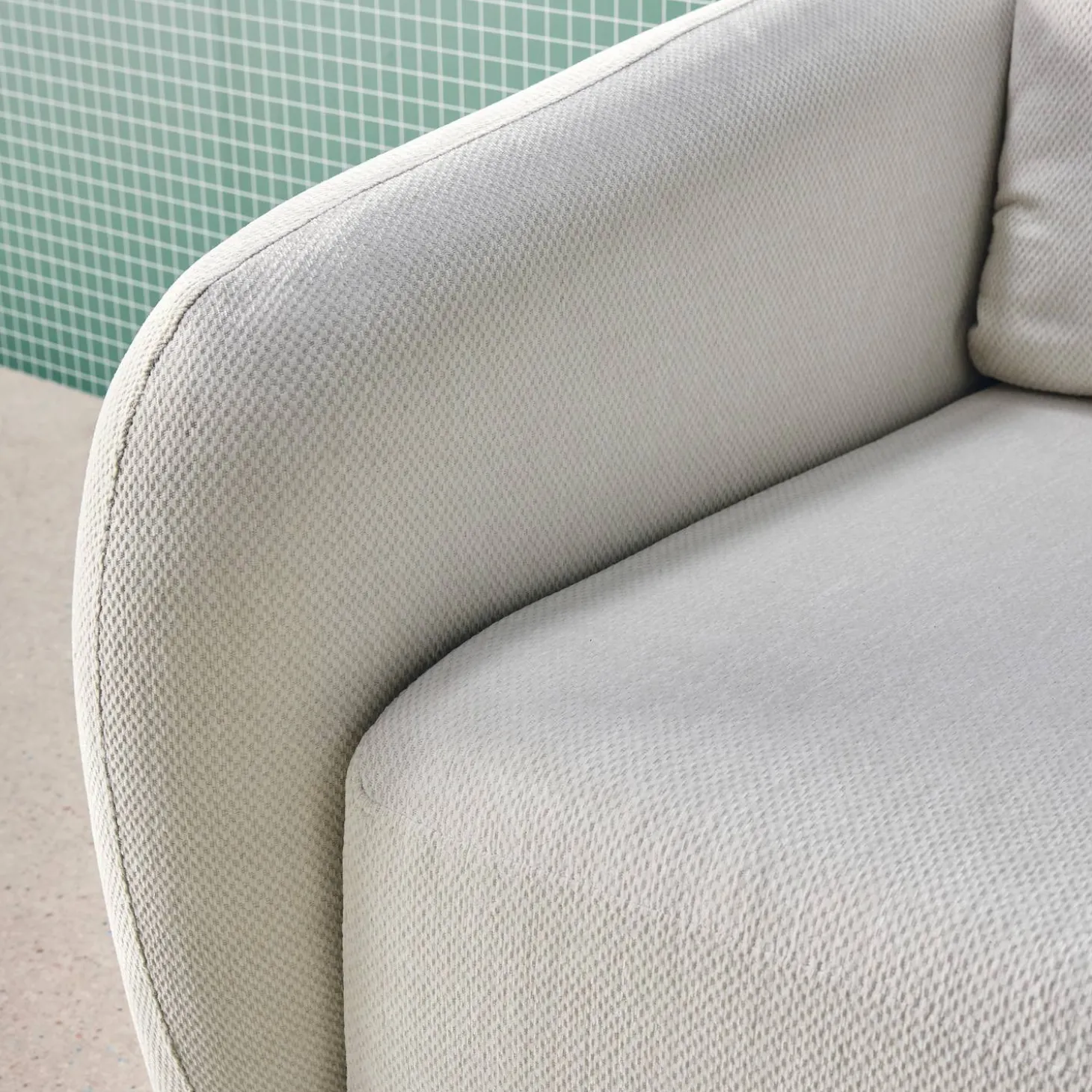 Sofá cama convertible con tejido chenilla, 2 plazas