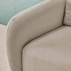 Sofá cama convertible con tejido chenilla, 2 plazas