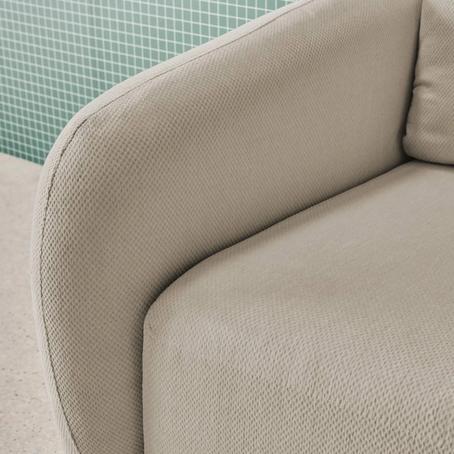Sofá cama convertible con tejido chenilla, 2 plazas