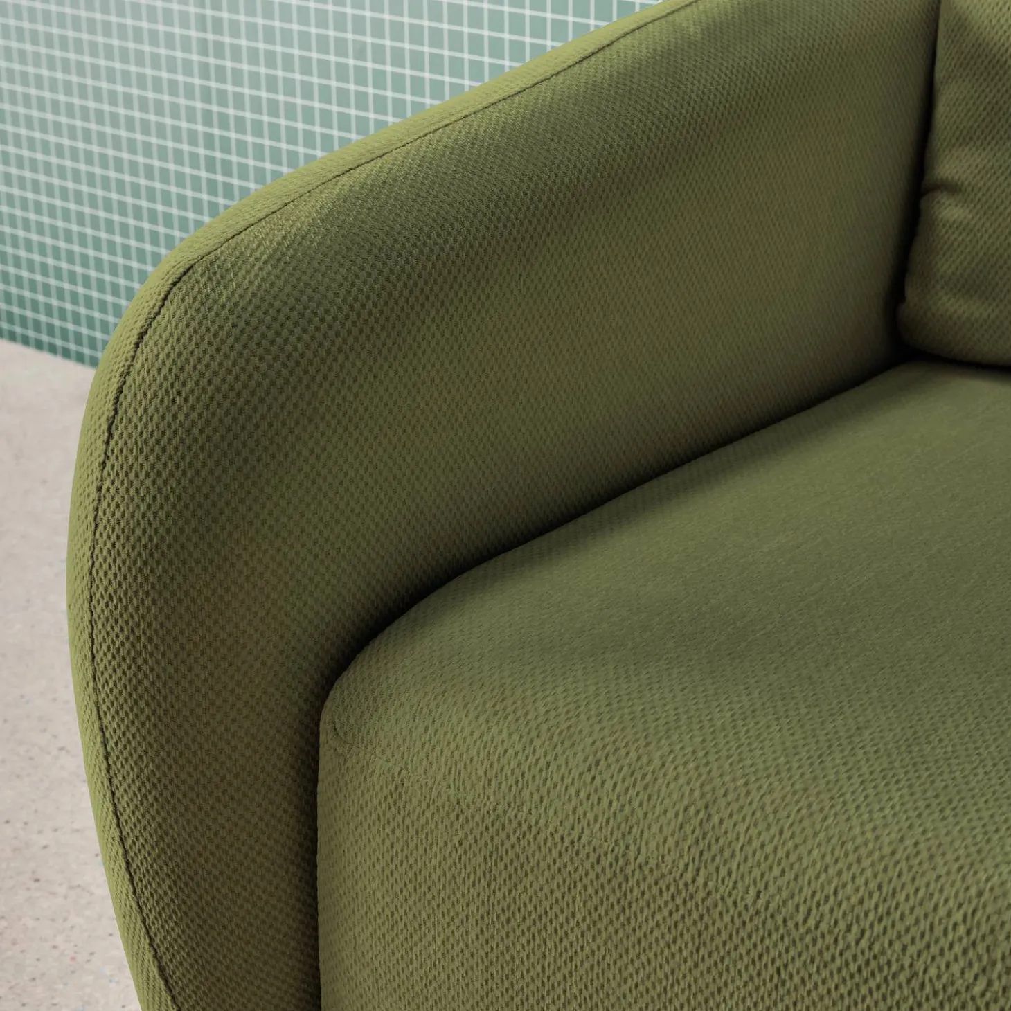 Sofá cama convertible con tejido chenilla, 2 plazas