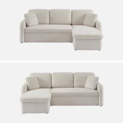 Sofá cama de borreguito, 3 plazas