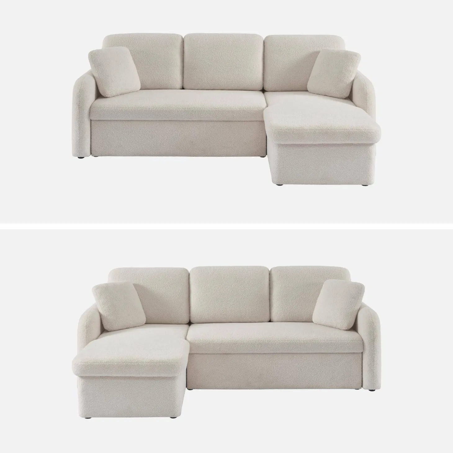 Sofá cama de borreguito, 3 plazas