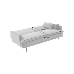 Sofá cama de borreguito, 3 plazas