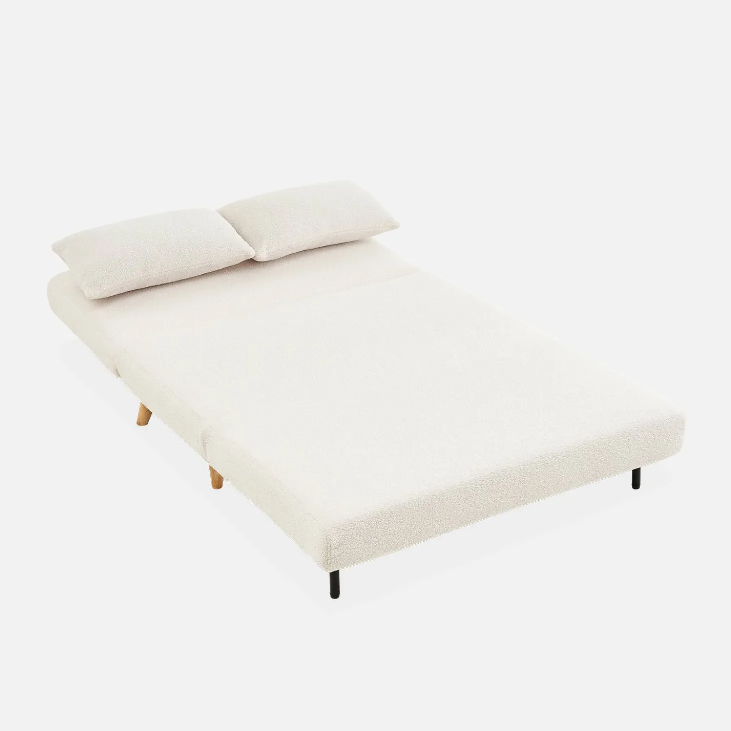 Sofá cama de borreguito, 2 plazas