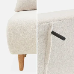 Sofá cama de borreguito, 2 plazas