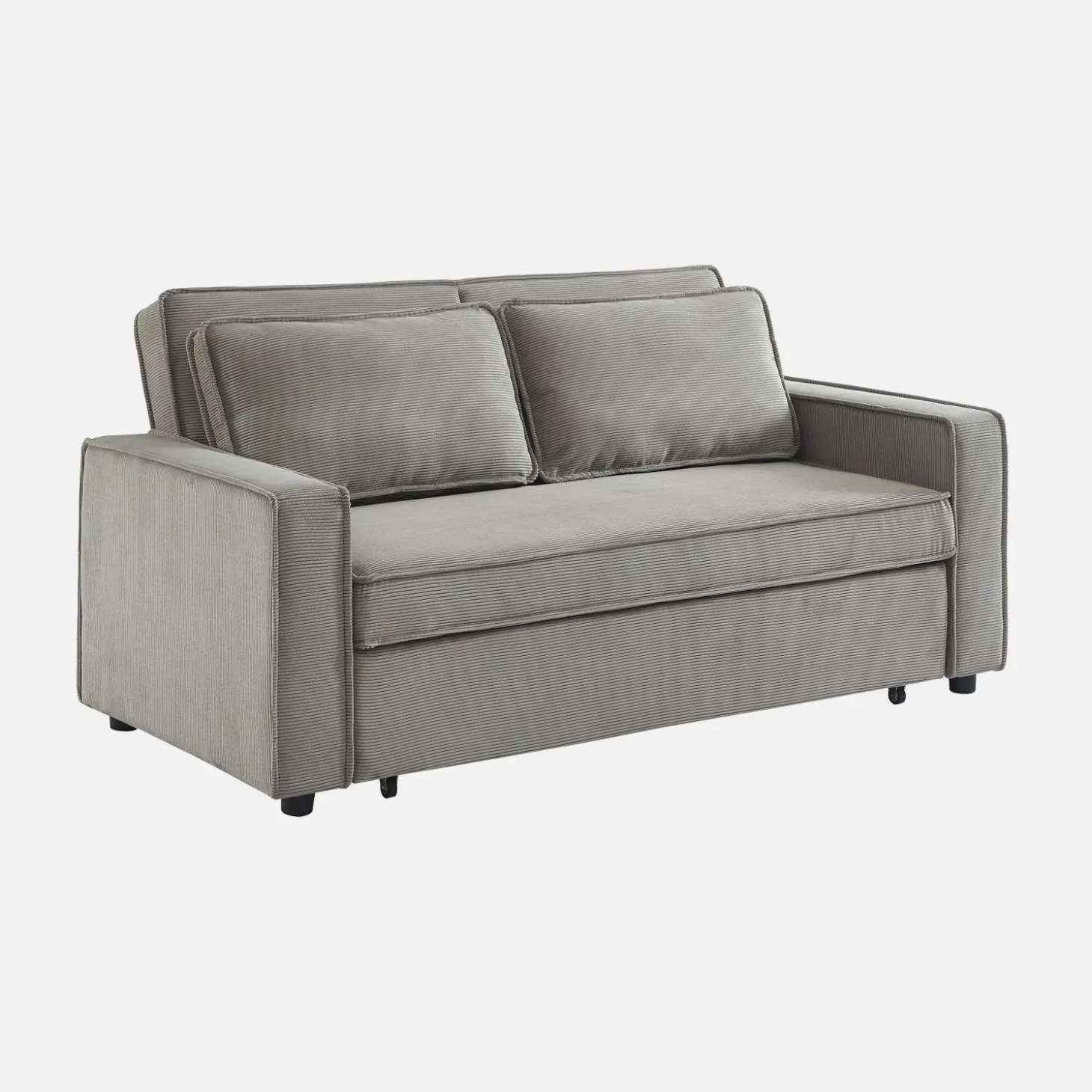 Sofá cama de pana, 2 plazas