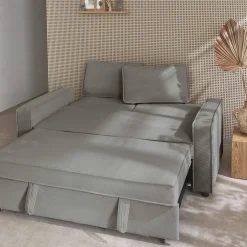 Sofá cama de pana, 2 plazas