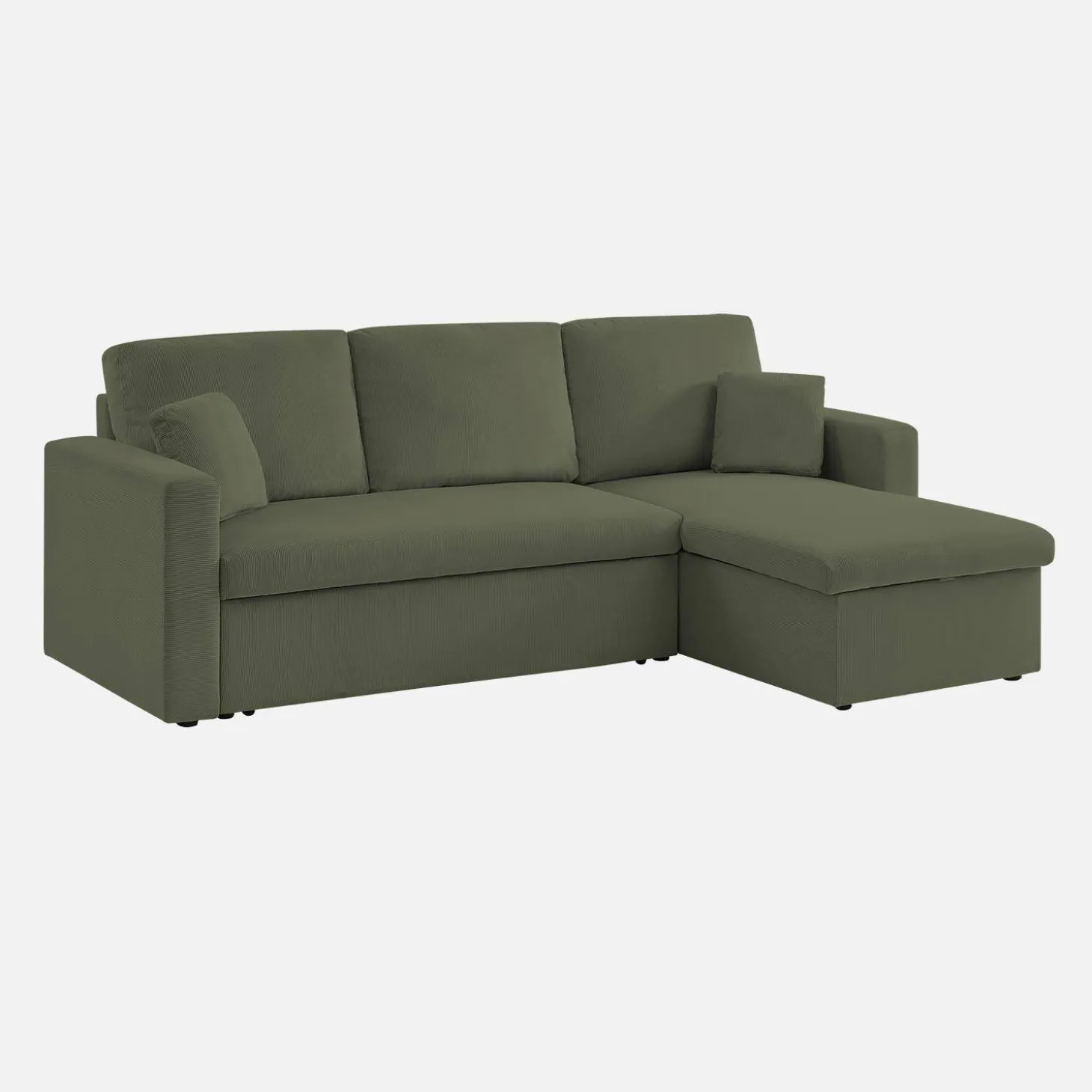Sofá cama de pana, 3 plazas