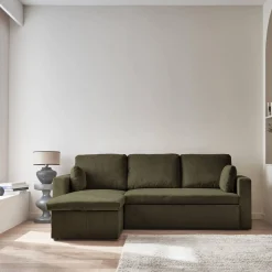 Sofá cama de pana, 3 plazas