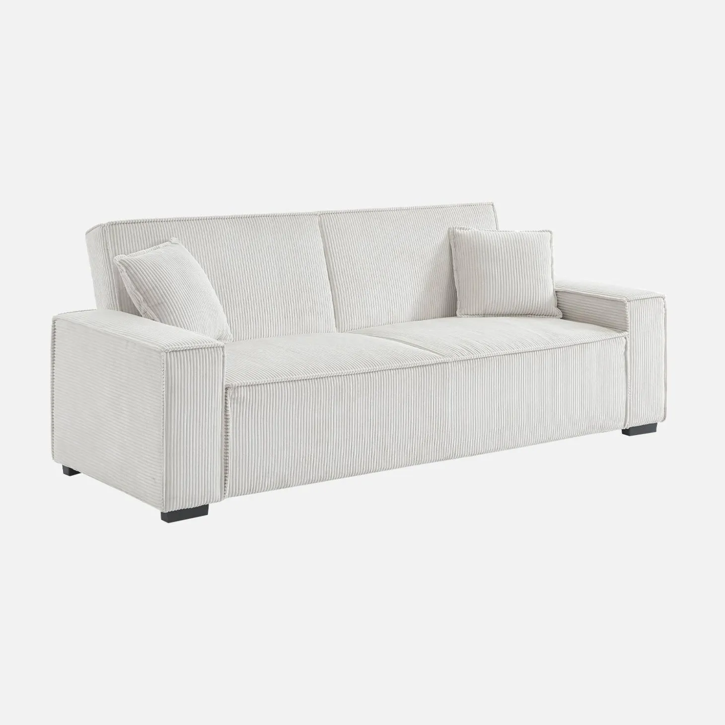 Sofá cama de pana, 3 plazas