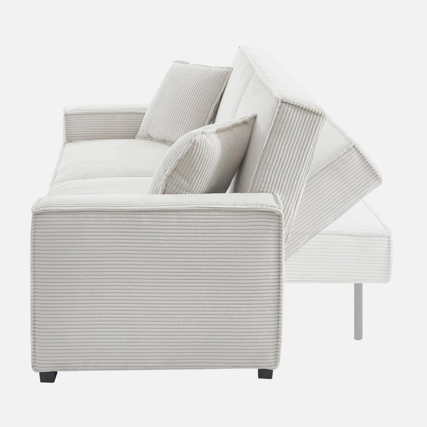 Sofá cama de pana, 3 plazas