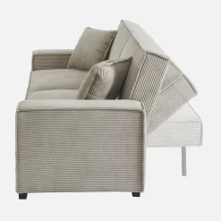 Sofá cama de pana, 3 plazas