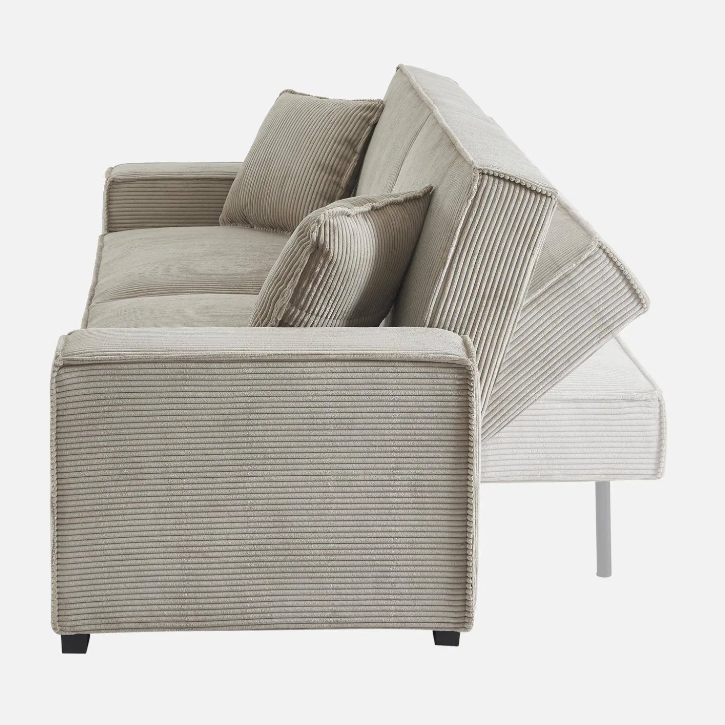 Sofá cama de pana, 3 plazas