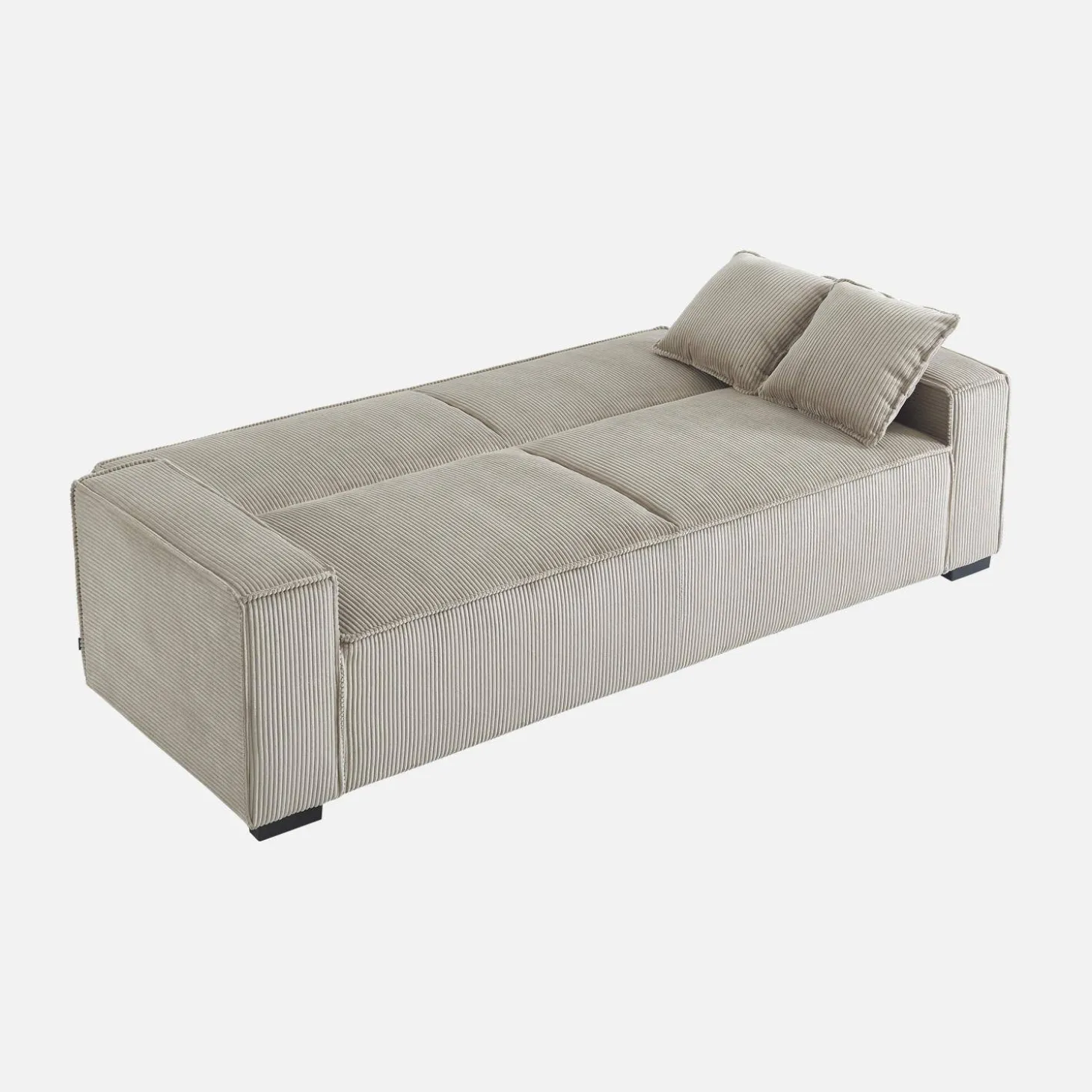Sofá cama de pana, 3 plazas