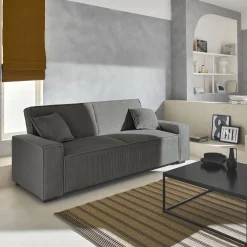 Sofá cama de pana, 3 plazas
