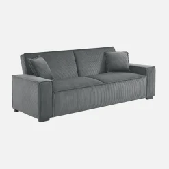 Sofá cama de pana, 3 plazas