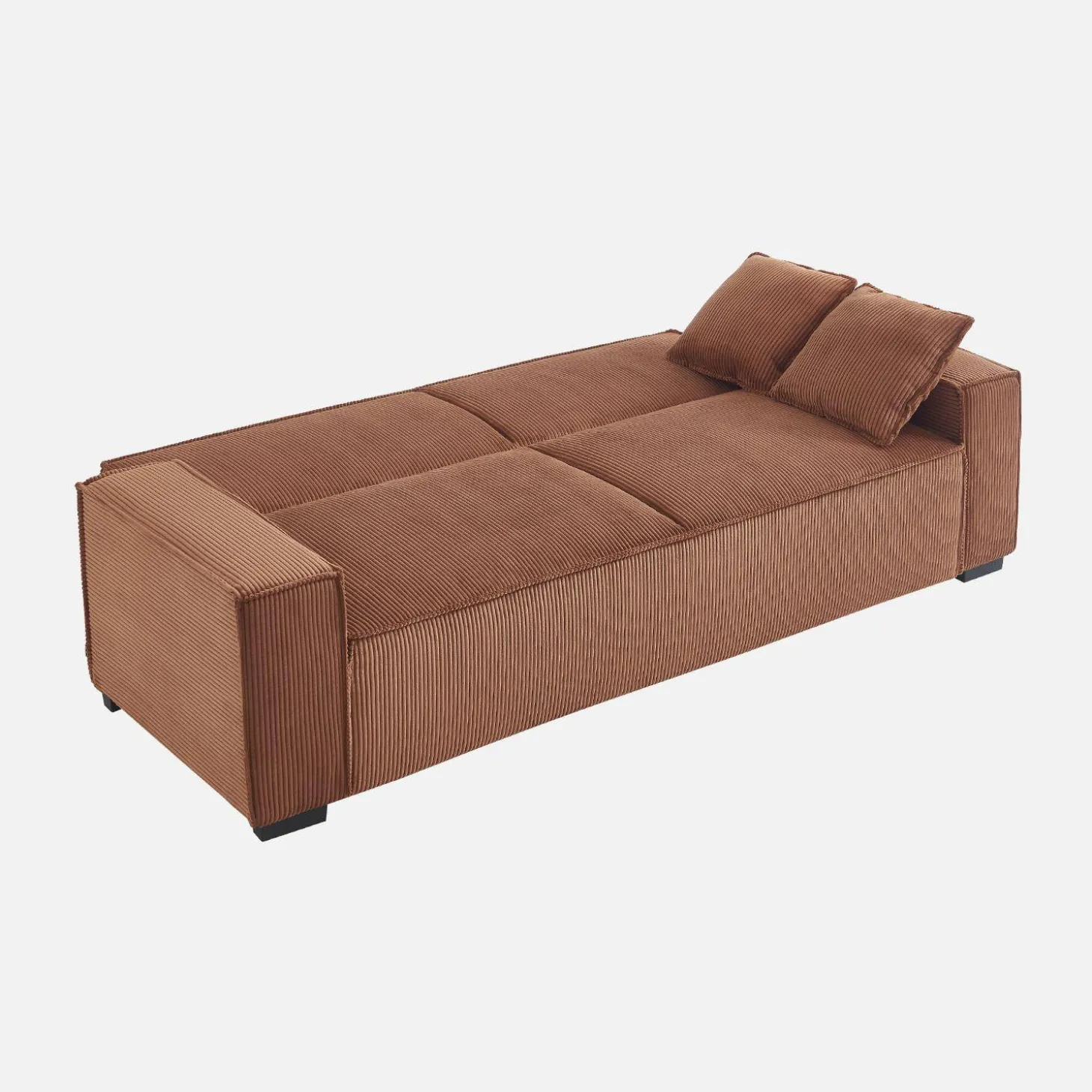 Sofá cama de pana, 3 plazas