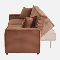 Sofá cama de pana, 3 plazas