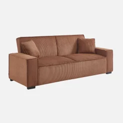 Sofá cama de pana, 3 plazas