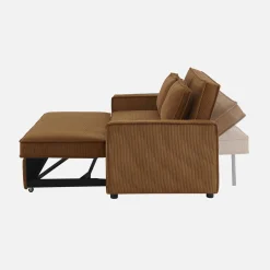 Sofá cama de pana, 2 plazas