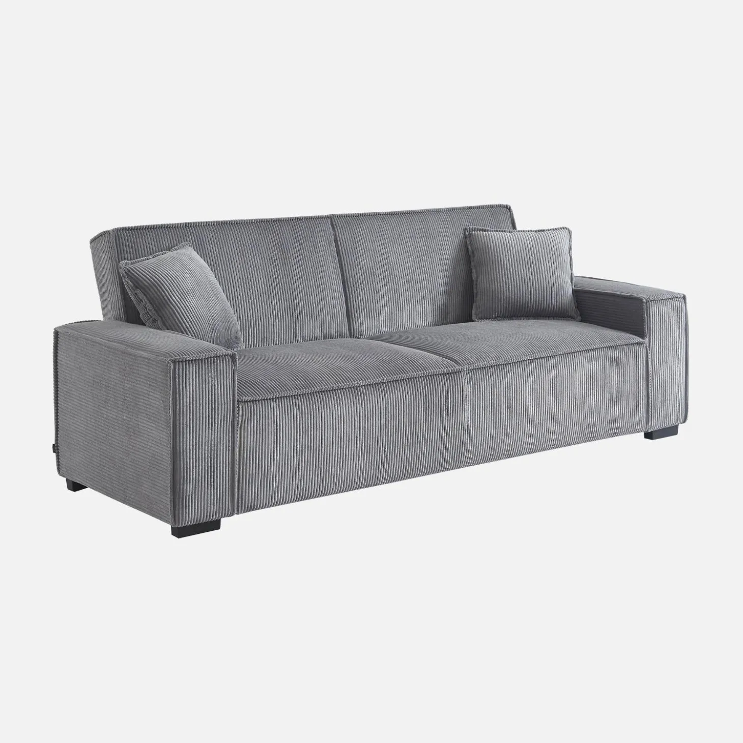 Sofá cama de pana, 3 plazas
