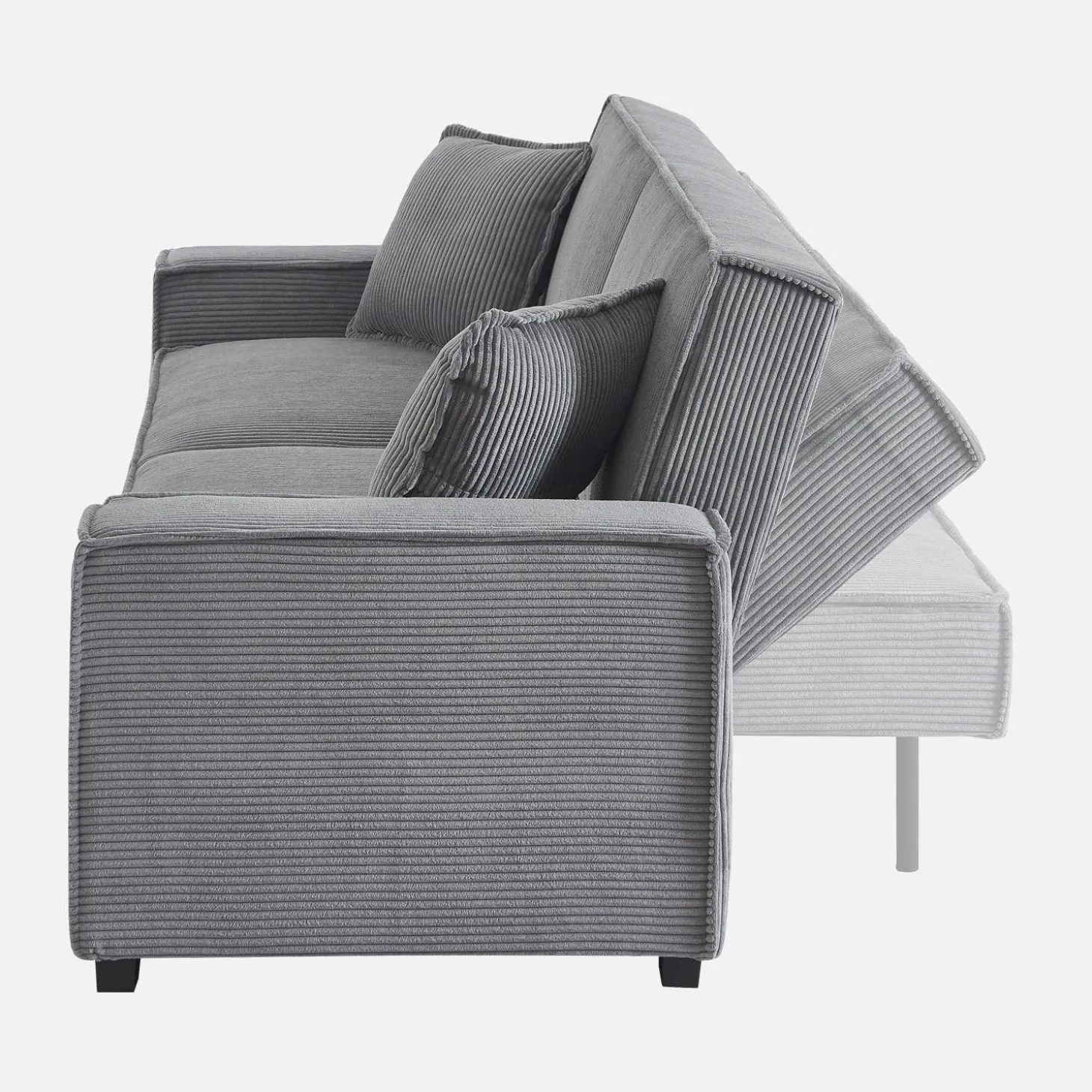 Sofá cama de pana, 3 plazas
