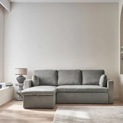 Sofá cama de pana, 3 plazas