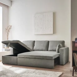 Sofá cama de pana, 3 plazas