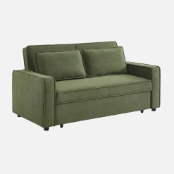 Sofá cama de pana, 2 plazas