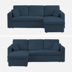 Sofá cama de pana, 3 plazas
