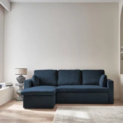 Sofá cama de pana, 3 plazas