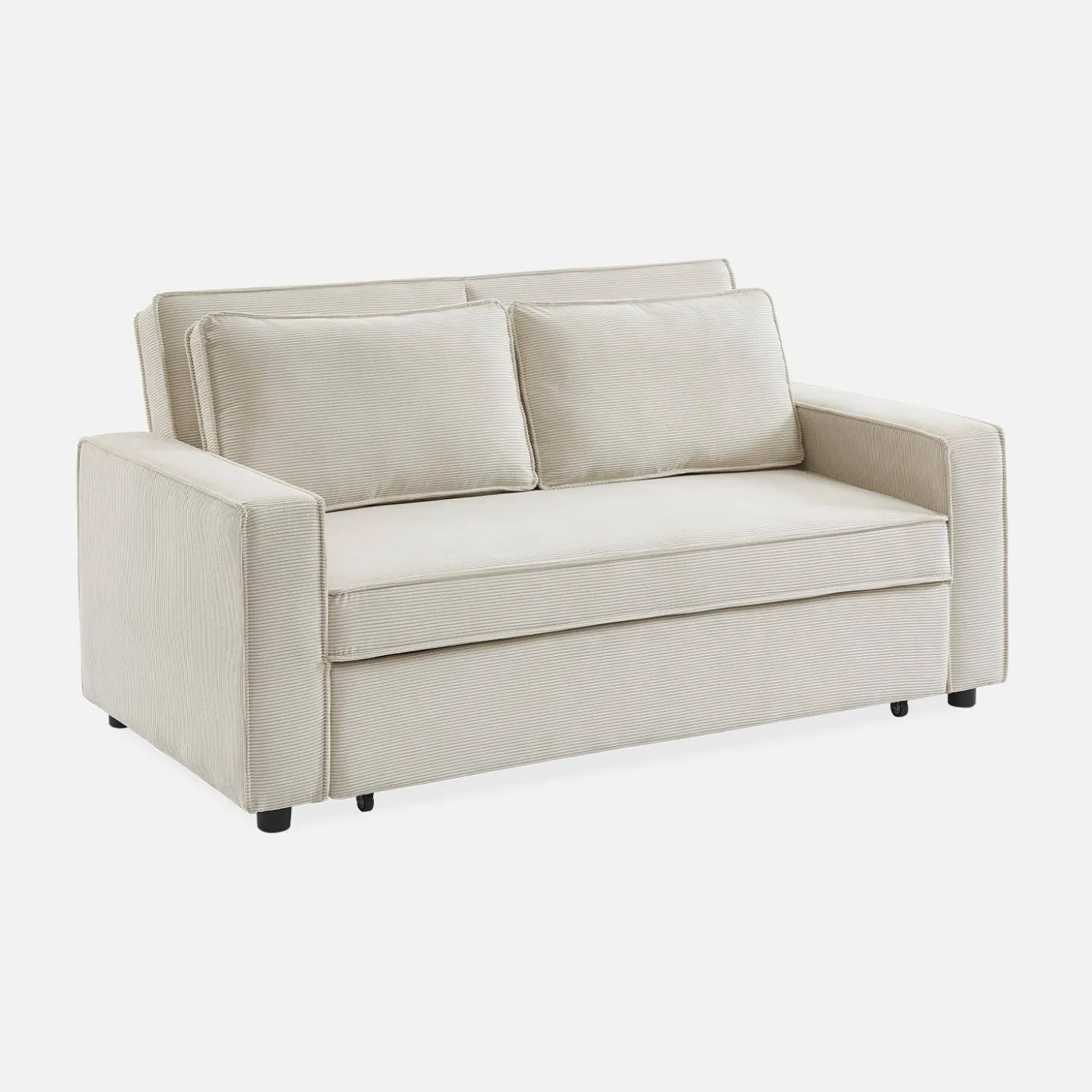 Sofá cama de pana, 2 plazas