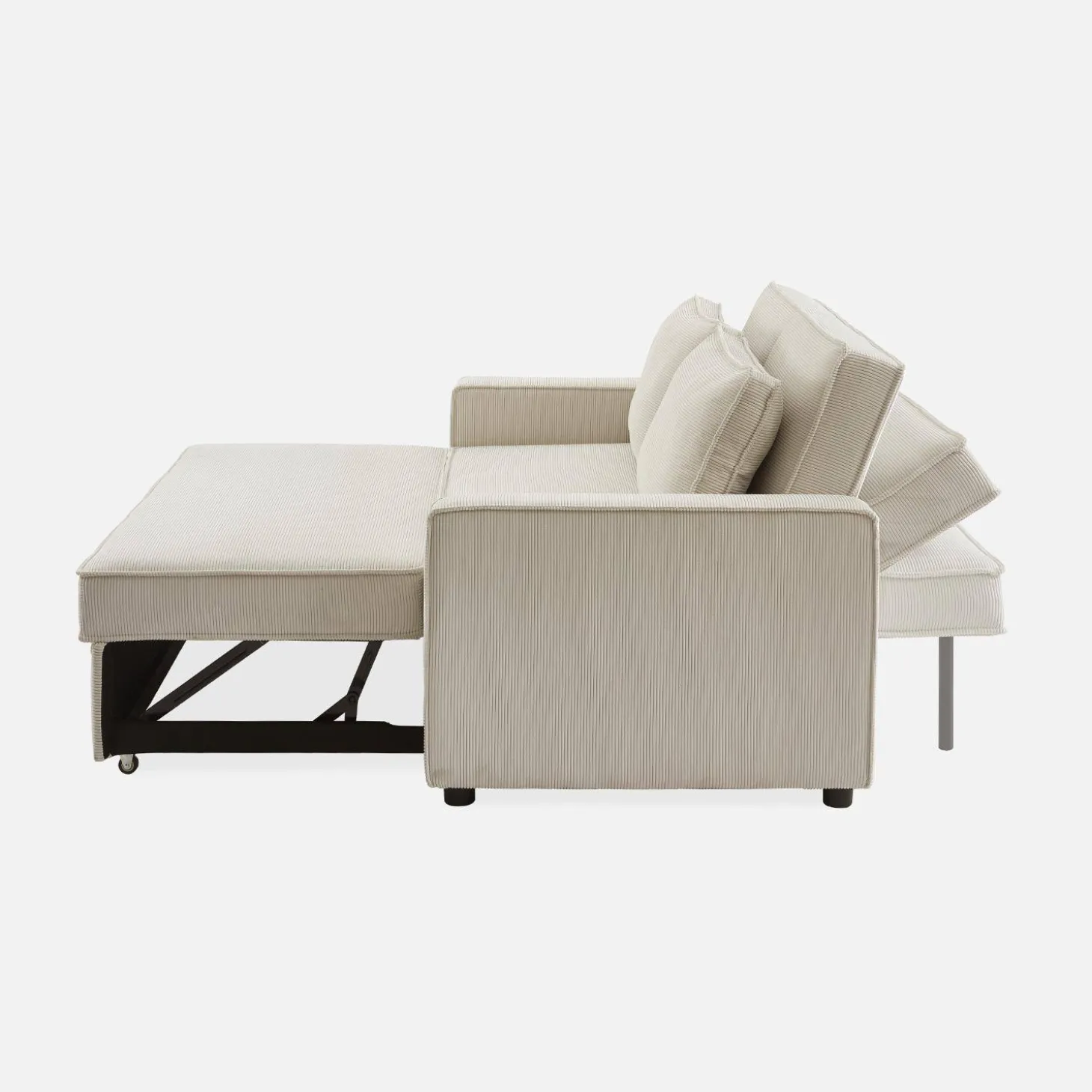 Sofá cama de pana, 2 plazas