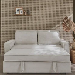 Sofá cama de pana, 2 plazas