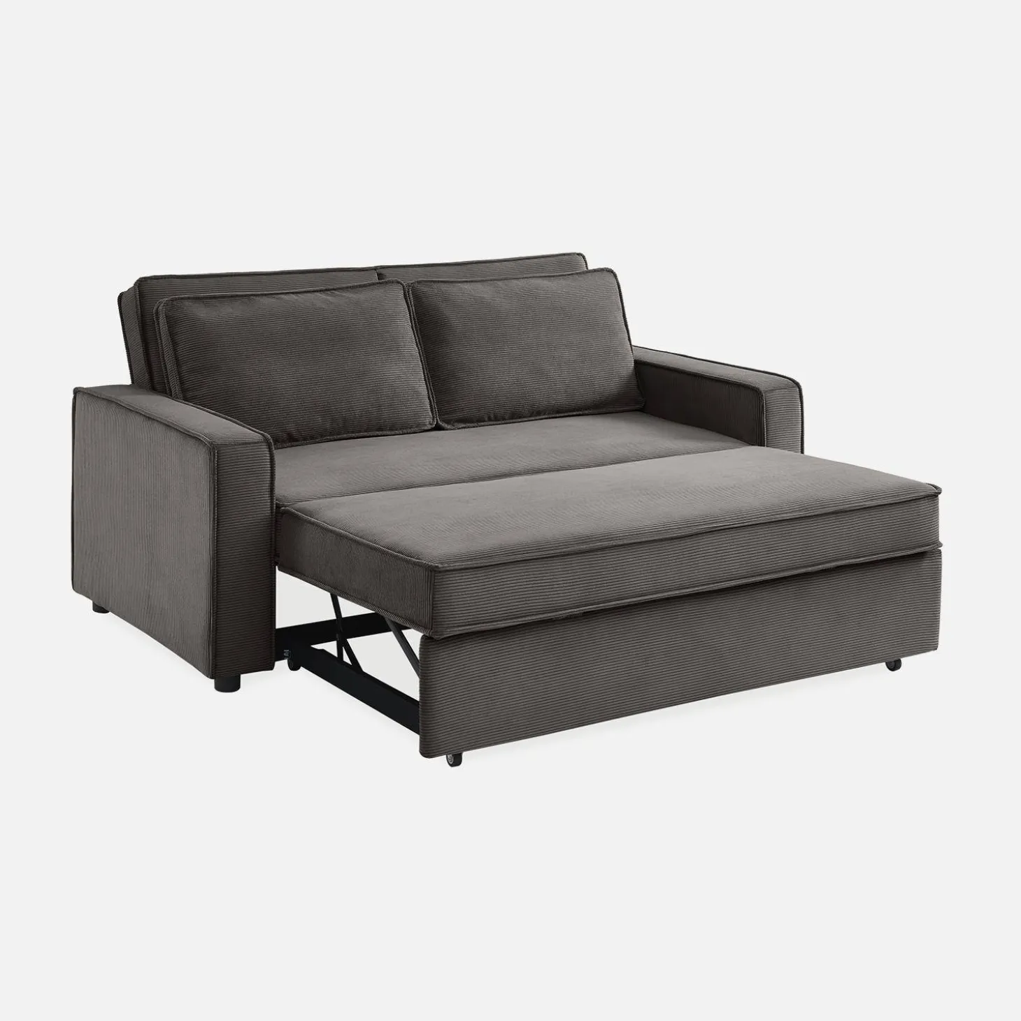 Sofá cama de pana, 2 plazas