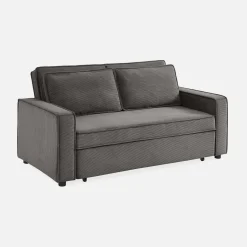 Sofá cama de pana, 2 plazas
