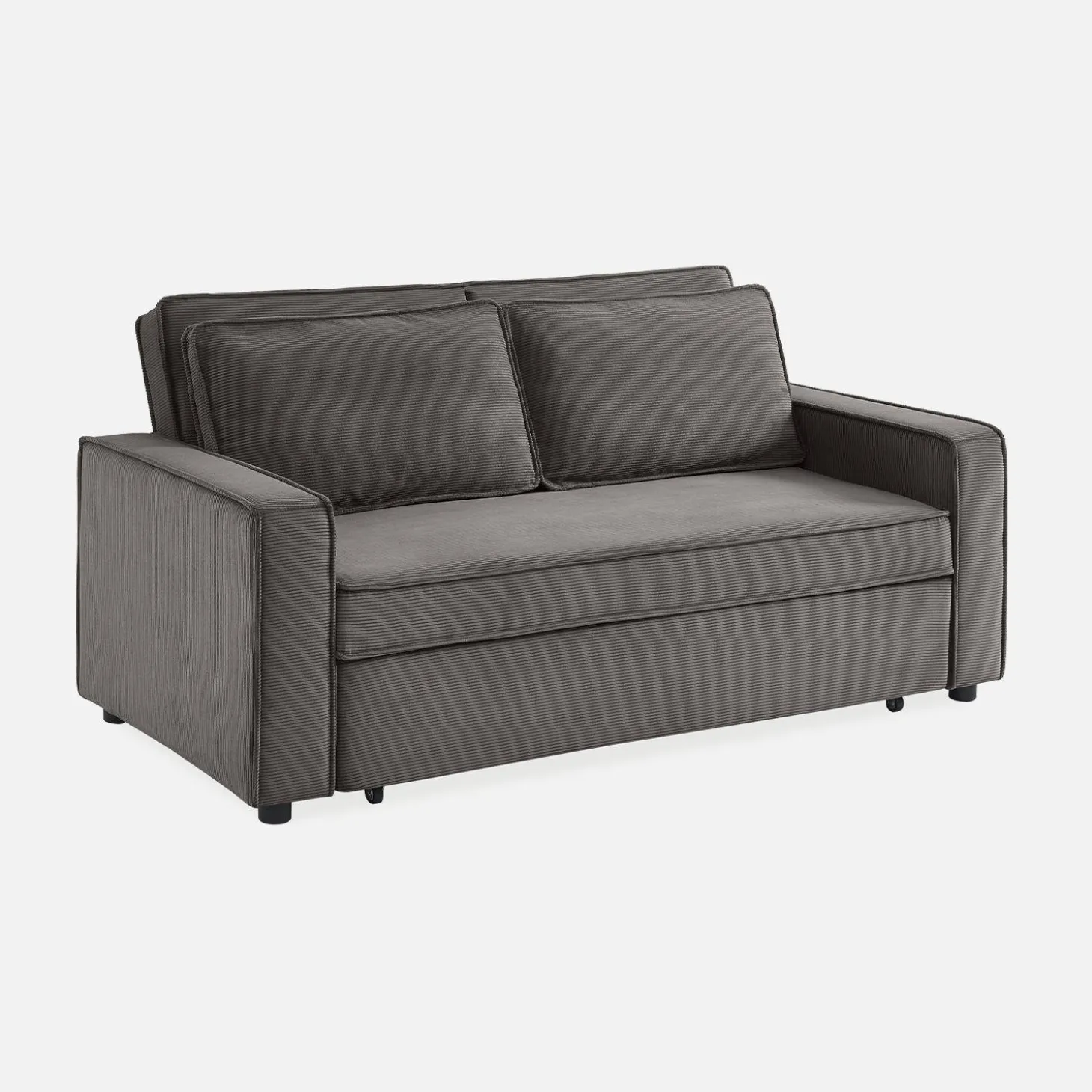 Sofá cama de pana, 2 plazas