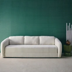 Sofá cama de tela chenilla, 3 plazas